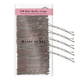 Brown hair clips - set of 12 displayed in ’120pc Wavy Kirby Metal Bobby Hair Pins Clips’