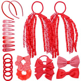 23PCS Gingham Check School Girl Hair Accessories Set - Hair Accessory Set