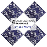 Close-up of man on bike on 4-Piece Musical Clef Note Cotton Bandana Set