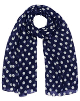 Retro Polka Dot Oversized Maxi Scarf for Women