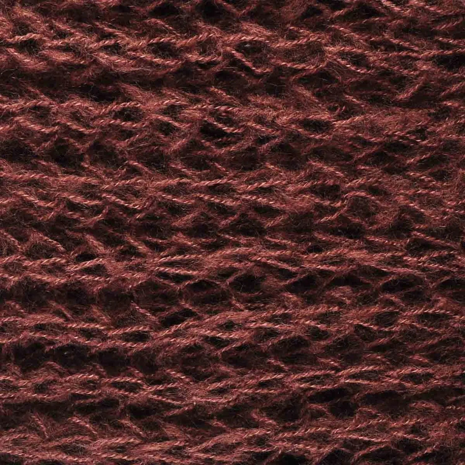 Soft knitted brown wool texture snood scarf with yarn detail – Autumn Winter collection