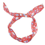 Vintage Bunny Ears Retro Rose Print Headband