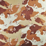 Camouflage military print bandana with brown and pink camouflage design - 100% cotton.