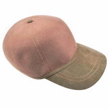 Chic Wool Felt Baseball Cap - Unisex Retro Design with Brown Leather Brim