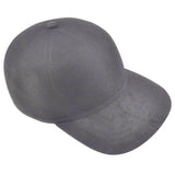 Chic wool felt baseball cap with leather brim