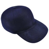 Navy wool felt baseball cap on white background - Chic unisex retro design