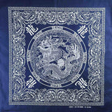 Dragon & Paisley Print Square Bandana featuring unique dragon design