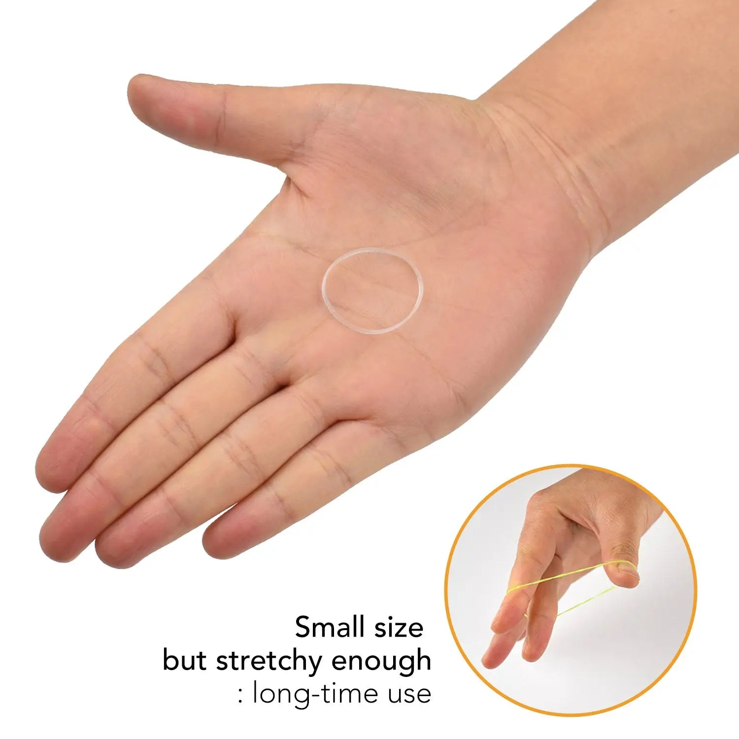 Extra strong mini rubber bands on hand for versatile hair styling options.