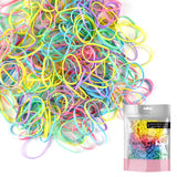 Colorful extra strong mini rubber bands for versatile hair styling options.