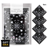 Gothic 4PCS Skull Paisley Halloween Cotton Biker Bandana Set