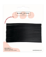 Black elastic bands in pack, part of Jumbo Metal Bobby Pins - Large set.