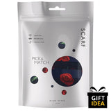 Large Square Poppy Scarf & Holder Set with White Bag and Red Rose