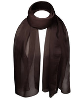 Luxurious Lightweight Chiffon Classic Plain Scarf on White Background