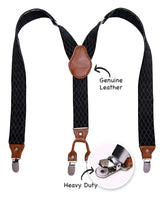 Men’s 35mm Y-Shape Wide Leather Braces with Stylish Patterns
