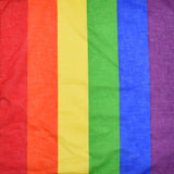 Muted Rainbow 100% Cotton Bandana with rainbow print design