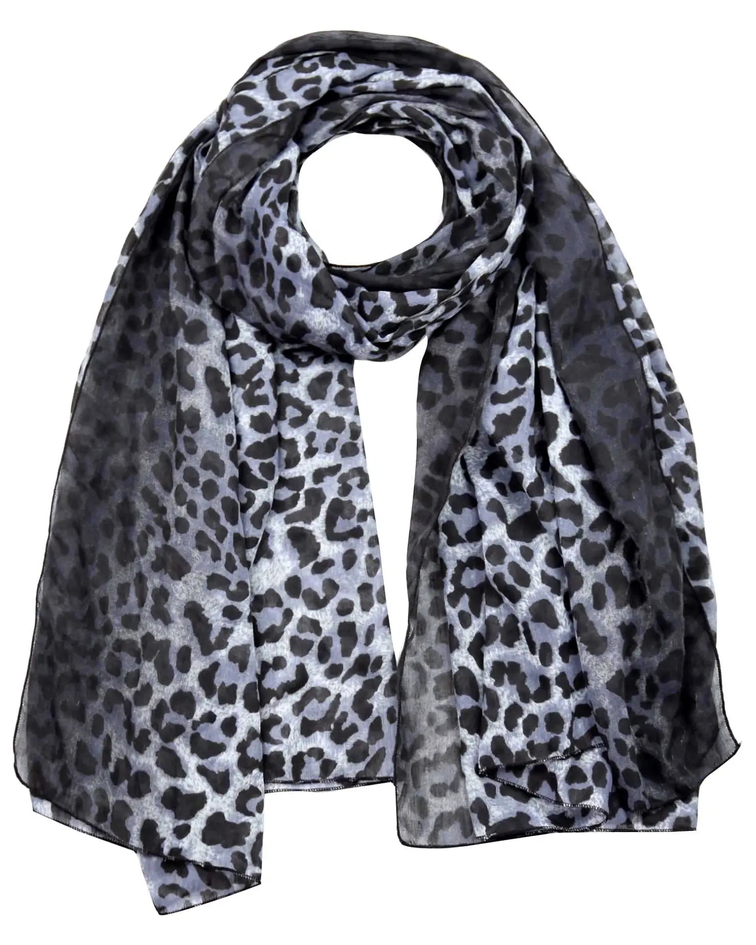 Ombre leopard print oversized scarf