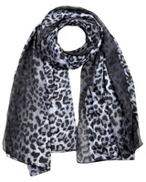 Ombre leopard print oversized scarf