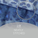 Blue camo fabric with circular ring on Ombre Leopard Print Oversized Scarf
