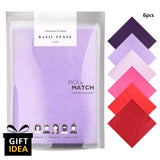 Plain Cotton Bandana Set - 6PCS Multicolor Paper Sheets