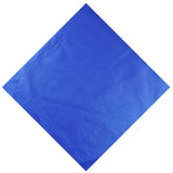 Royal blue cotton lunch napkins displayed on Plain Solid Bandana 100% Cotton Square Bandana