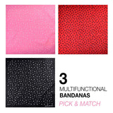 Retro 3PCS Polka Dot Print Cotton Bandana Set