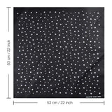 Retro black background with white stars cotton bandana set