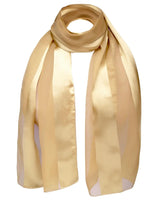 Solid Shimmering Satin Stripe Scarf - Lightweight on white background