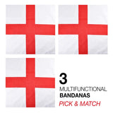 St. George flag bandana set with red cross design
