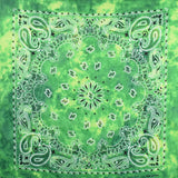 Tie Dye Paisley Print Square Bandana in 100% Cotton