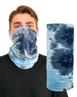 Stylish tie dye neck gaiter mask - versatile headwear option.
