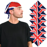 Man wearing Union Jack flag cotton bandana hat