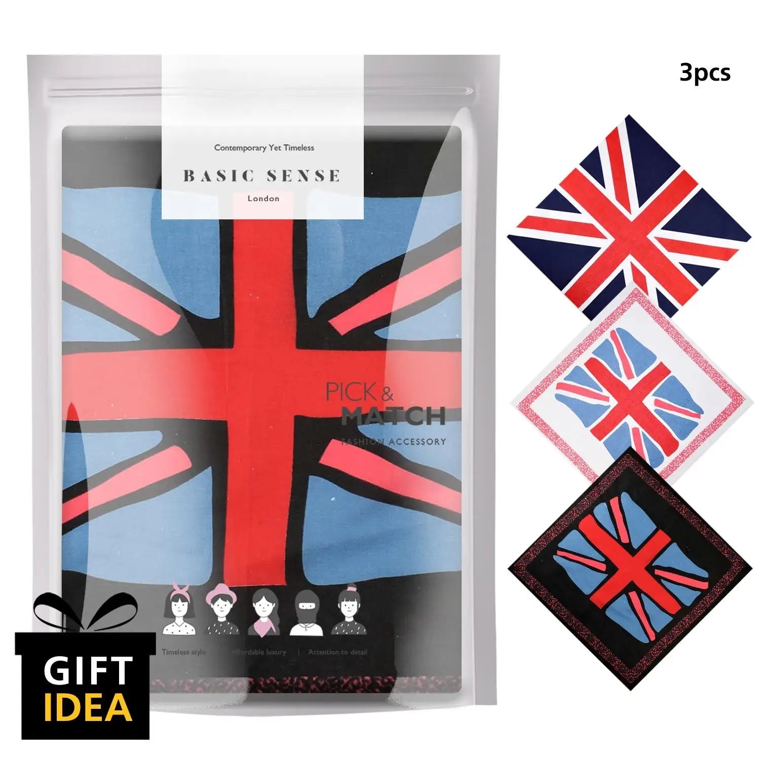 Union Jack flag stickers in Union Jack Flag Cotton Bandana Variety.