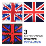 Union Jack Flag Cotton Bandana Variety for home decoration.