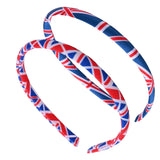 Union Jack Skinny Headbands: UK Flag Hair Bands, Pack of 2 - British Flag Accessory