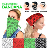 Unisex Tropical Leaf Multifunctional Square Bandana in 100% Cotton