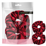 Large Velvet Hair Tie: Red Velvet SC Scrunchies in White Bag, Premium Quality