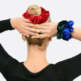 Large velvet hair tie ponytail bun scrunchie: premium, soft, durable