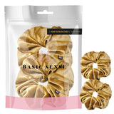 Large velvet hair tie made from soft and silky fabric.
