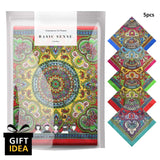 Vintage paisley bandana set - colorful napkins perfect for headwear