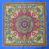 Vintage Paisley Cotton Bandana Set - 5PCS Versatile Headwear - Blue - Bandanas