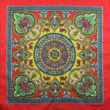 Vintage Paisley Cotton Bandana Set - 5PCS Versatile Headwear - Red - Bandanas