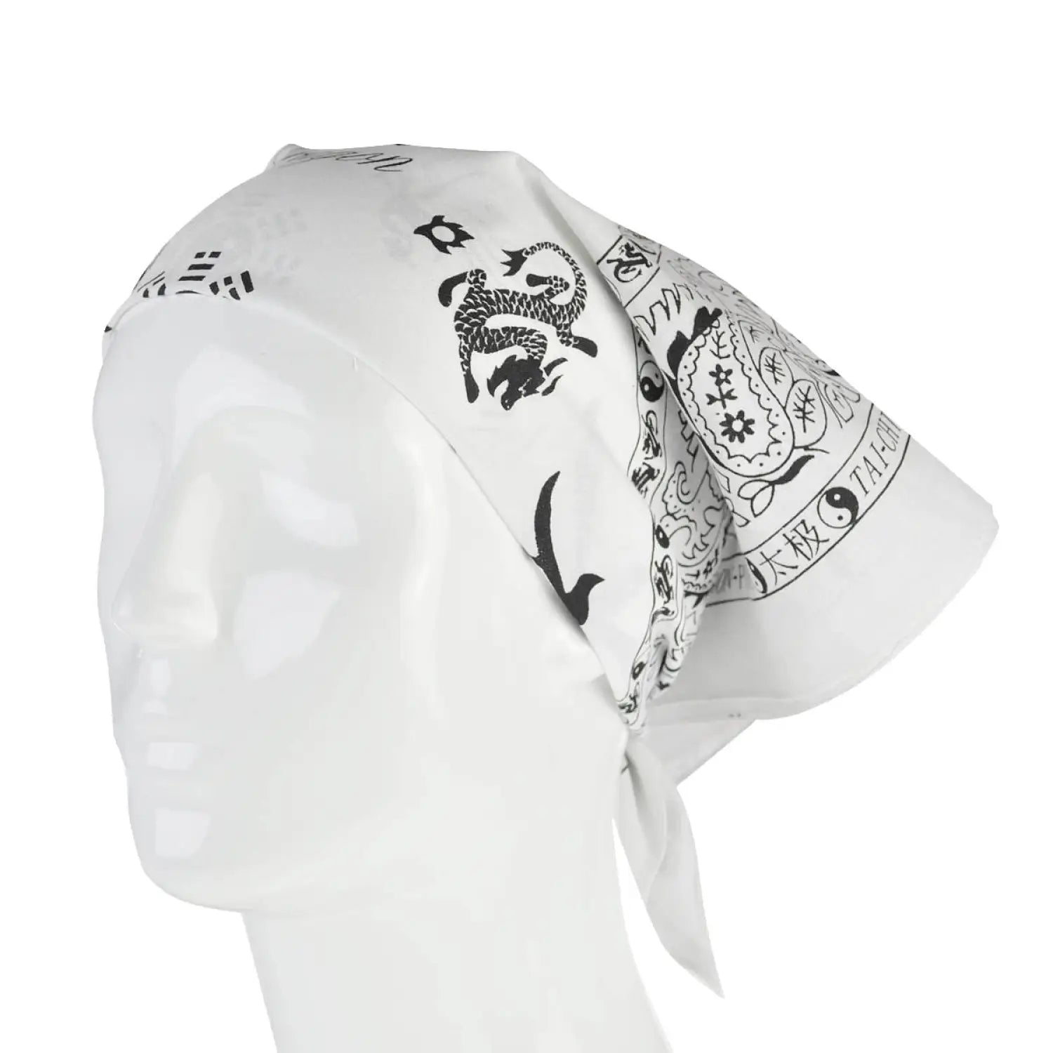 Ying & Yang Paisley Print Cotton Bandana