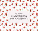 poppy flowers for remembrance day accessories by Basic Sense