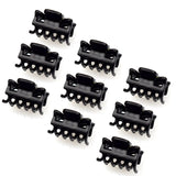 Black plastic handle for hair claw clips set, Essential Hair Claw Clips Set, 9pcs - 2.7cm.