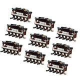 10 pcs black plastic miniature train car toy displayed in Essential Hair Claw Clips Set, 9pcs - 2.7cm