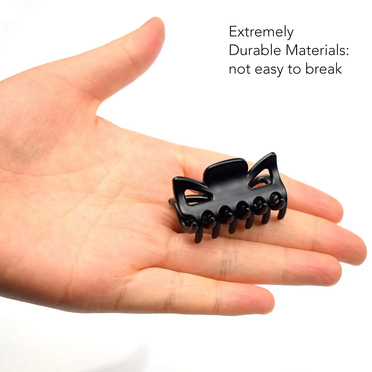 Black cat shaped essential hair claw clip from set of 6pcs - 4cm
