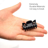 Black cat shaped essential hair claw clip from set of 6pcs - 4cm