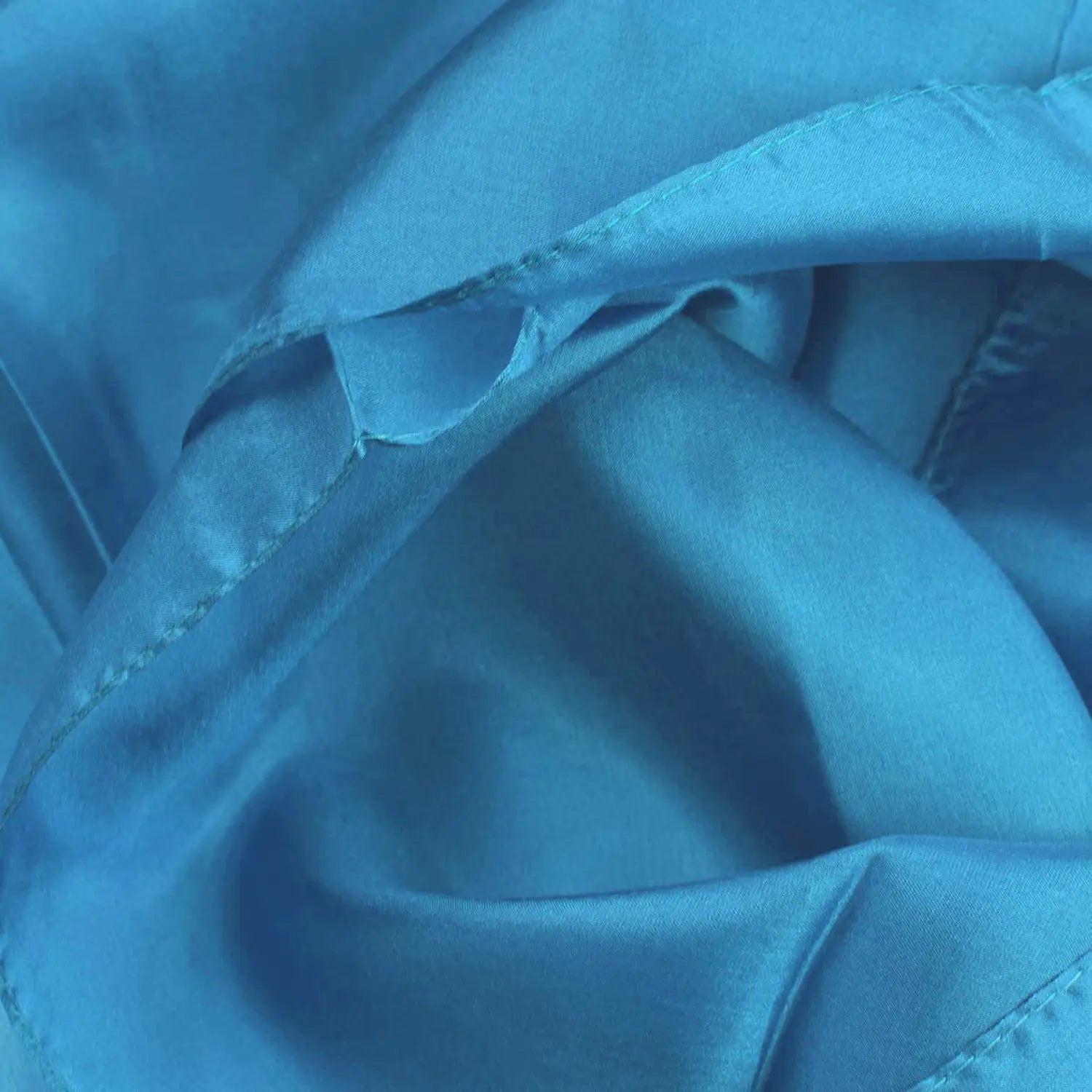 Blue mulberry silk scarf with hole, 100% Mulberry Silk Luxurious Multiuse Scarf