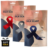Three packs of Mulberry Silk Luxurious Multiuse Scarf with red ribbon