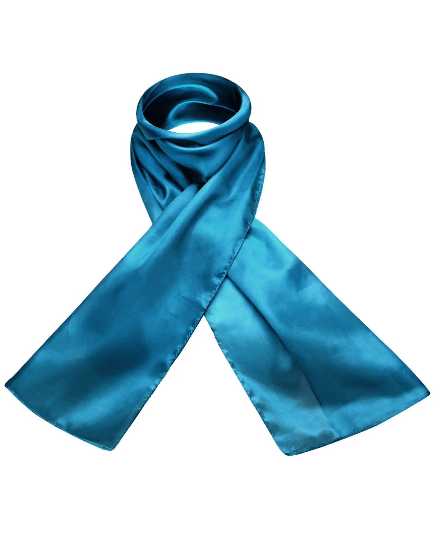 Blue mulberry silk scarf - 100% Mulberry Silk Luxurious Multiuse Scarf